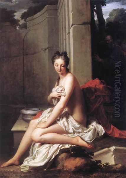 Susanna at the Bath 1704 Oil Painting by Jean-Baptiste Santerre