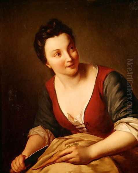 The Cook Oil Painting by Jean-Baptiste Santerre