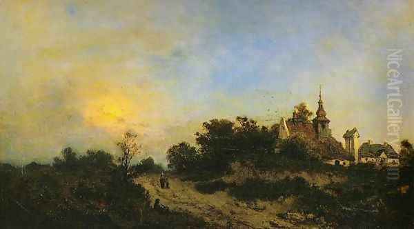 Landscape Oil Painting by Zygmunt Sidorowicz