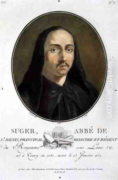 Portrait of Suger, Abbot of St Denis 1082-1152, 1788 Oil Painting by Antoine Louis Francois Sergent-Marceau