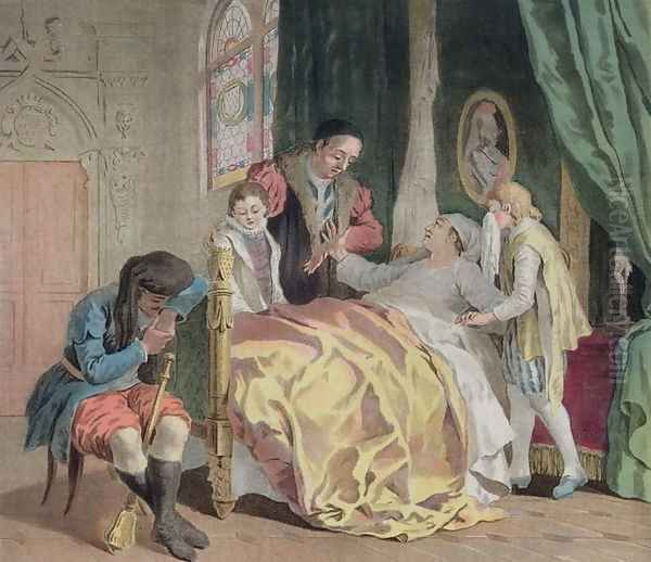 Jean V, Duke of Brittany 1389-1442, Charging Olivier Clisson with the Care of his Children, 1788 Oil Painting by Antoine Louis Francois Sergent-Marceau