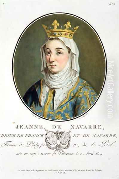 Portrait of Jeanne de Navarre 1271-1304, 1788 Oil Painting by Antoine Louis Francois Sergent-Marceau