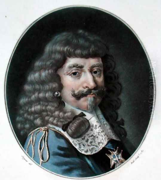 Henry of Lorraine, 1st Count of Harcourt 1601-66, engraved by Ride, 1787 Oil Painting by Antoine Louis Francois Sergent-Marceau