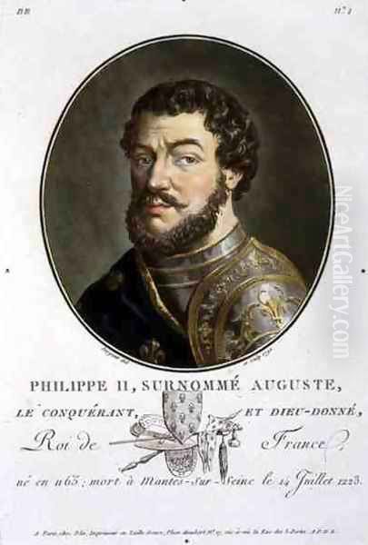 Portrait of Philip II, Called Augustus, King of France 1165-1223, 1790 Oil Painting by Antoine Louis Francois Sergent-Marceau