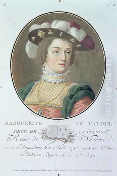 Portrait of Marguerite de Valois 1492-1549, 1787 Oil Painting by Antoine Louis Francois Sergent-Marceau