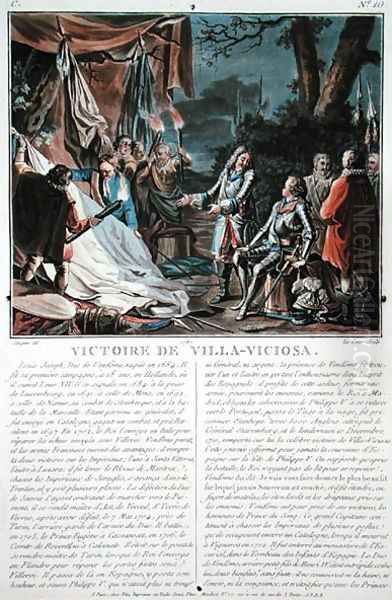 The Victory of Villa-Viciosa, 1710, engraved by Louis Le Coeur fl.1780-1800, 1787 Oil Painting by Antoine Louis Francois Sergent-Marceau