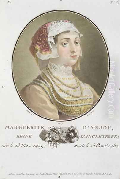 Marguerite dAnjou 1429-82 engraved by Ride, 1787 Oil Painting by Antoine Louis Francois Sergent-Marceau