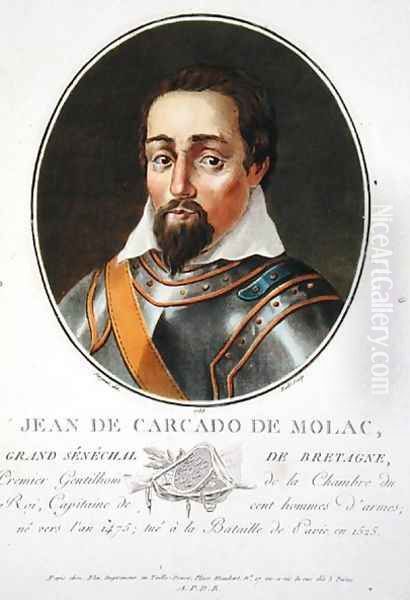 Jean de Carcado de Molac c.1475-1525, engraved by Ride, 1788 Oil Painting by Antoine Louis Francois Sergent-Marceau