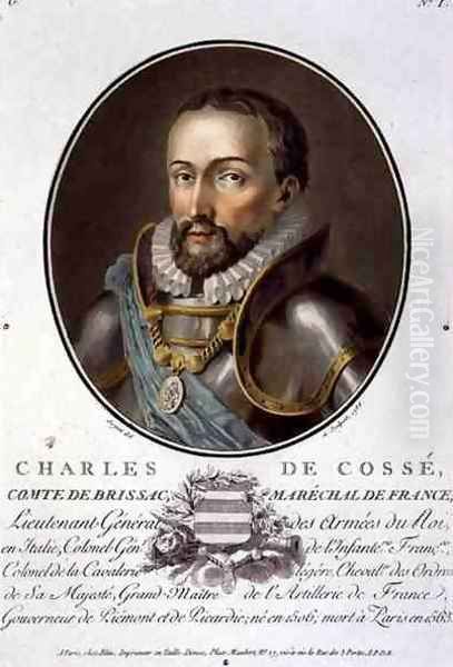 Portrait of Charles de Cosse, Count of Brissac, Fieldmarshal of France 1506-63, 1788 Oil Painting by Antoine Louis Francois Sergent-Marceau