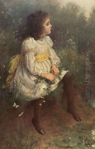 Buttercups, 1893 Oil Painting by Mrs. Louisa Starr Canziani