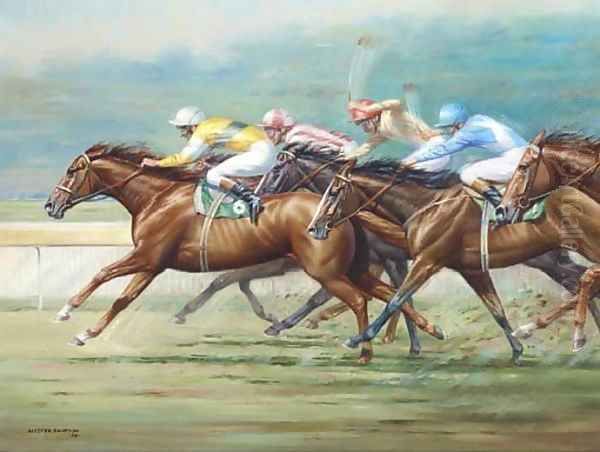 Racing at Ranwick Oil Painting by A. Simpson