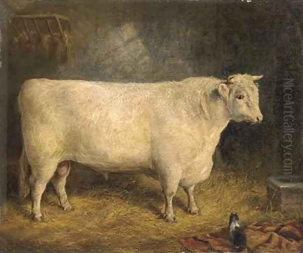 A prize bull Oil Painting by Gourlay Steell