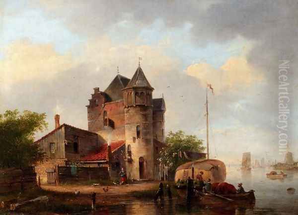 Summer Oil Painting by Jacobus Van Der Stok