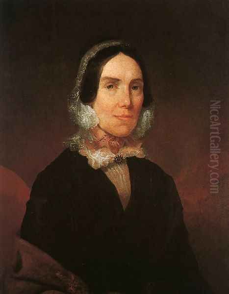 Elizabeth Hunter Strother 1837 Oil Painting by David Hunter Strother