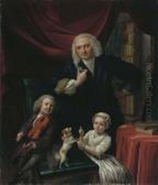 Portrait Of A Family Oil Painting by Aert Schouman