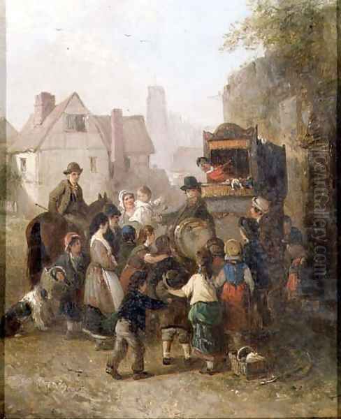 Punch and Judy Show Oil Painting by Thomas Smythe