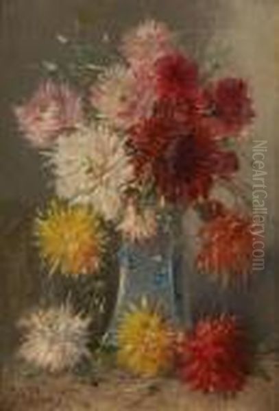 Vase Fleuri Oil Painting by Henry Schouten