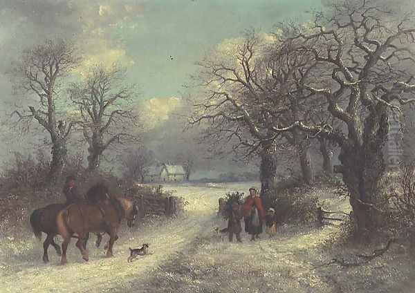 Christmas Eve Oil Painting by Thomas Smythe