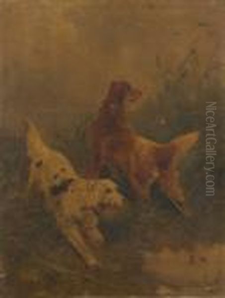 Chiens De Chasse Oil Painting by Henry Schouten