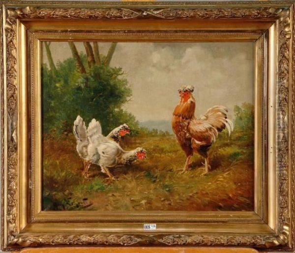 Coq Et Poules Oil Painting by Henry Schouten