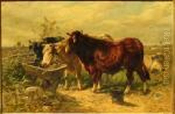 Cows Oil Painting by Henry Schouten