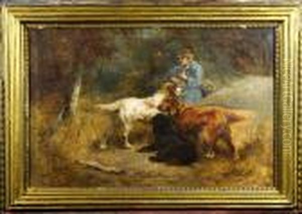 Le Chasseur Et Ses Chiens Oil Painting by Henry Schouten