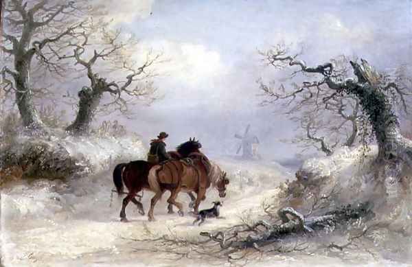 Crossing the Common - Scene near Ipswich Oil Painting by Thomas Smythe