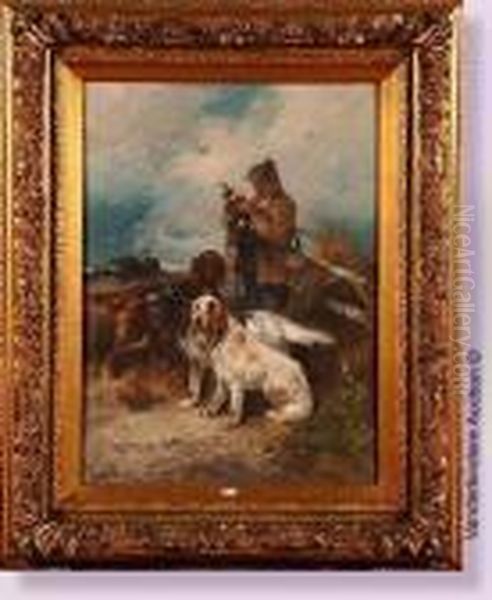 Chasseur Et Ses Chiens Oil Painting by Henry Schouten