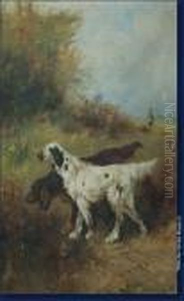 Epagneuls A La Chasse Oil Painting by Henry Schouten