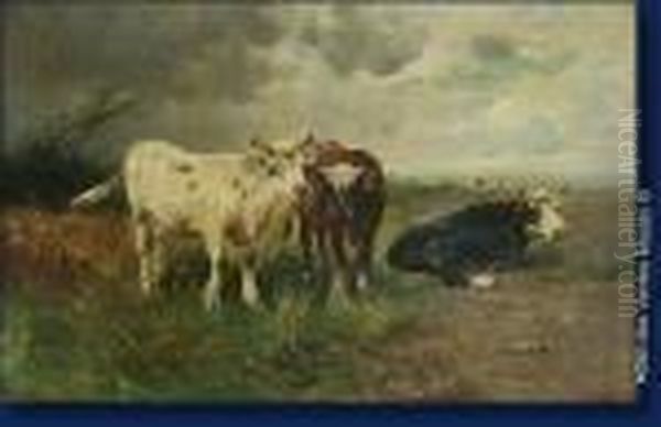 Les Vaches Oil Painting by Henry Schouten