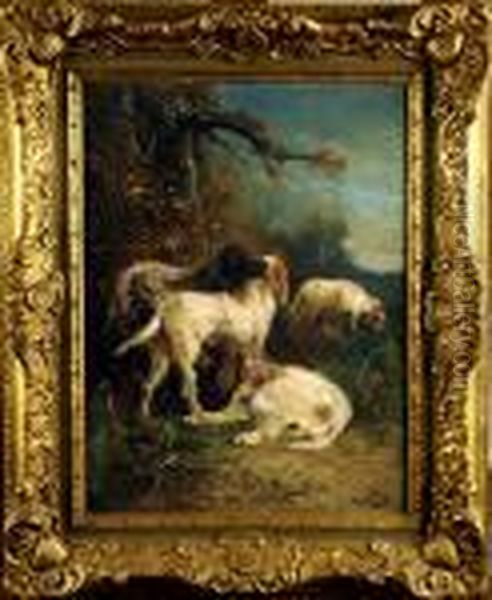 Chiens De Chasse Oil Painting by Henry Schouten