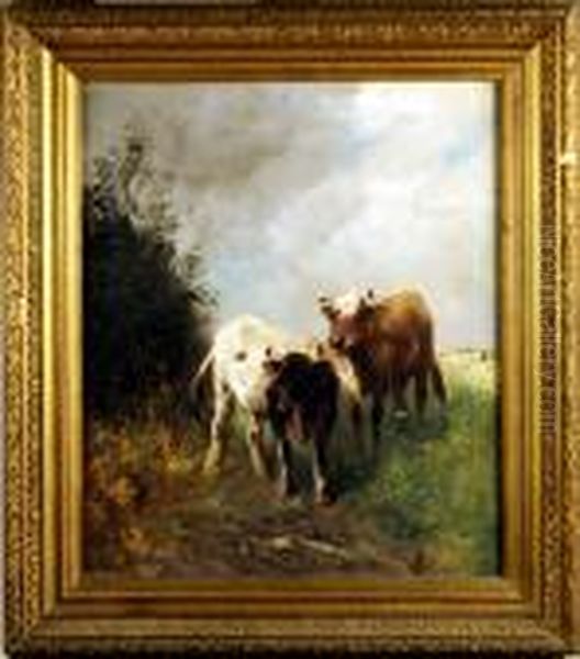 Les Vaches Oil Painting by Henry Schouten