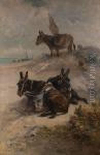 Esel Am Strand Oil Painting by Henry Schouten