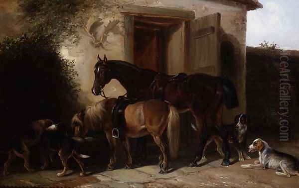 At the Trough Oil Painting by Thomas Smythe