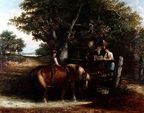 The Watering Place Oil Painting by Thomas Smythe