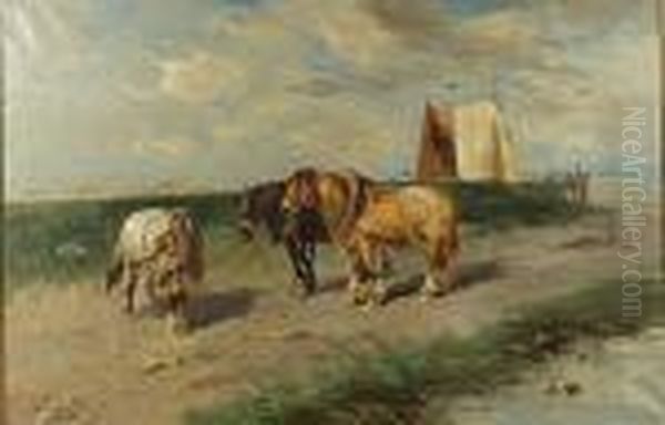 De Garnaalvissers. Oil Painting by Henry Schouten