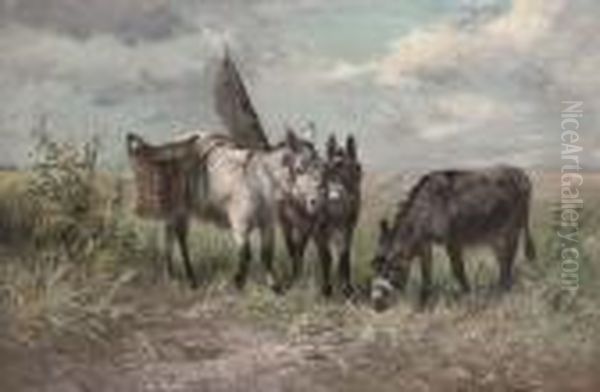 The Fisherman's Donkeys Oil Painting by Henry Schouten