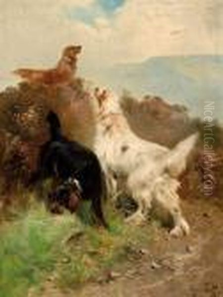 Drie Honden Oil Painting by Henry Schouten