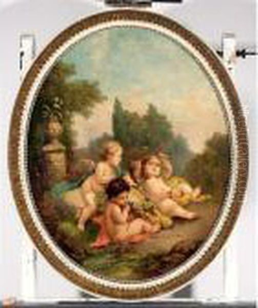 Three Putti Oil Painting by Henry Schouten