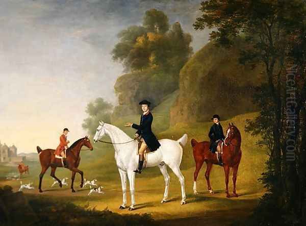 Lord Bulkeley and his Harriers, his huntsman John Wells and Whipper-In R. Jennings, 1773 Oil Painting by Francis Sartorius