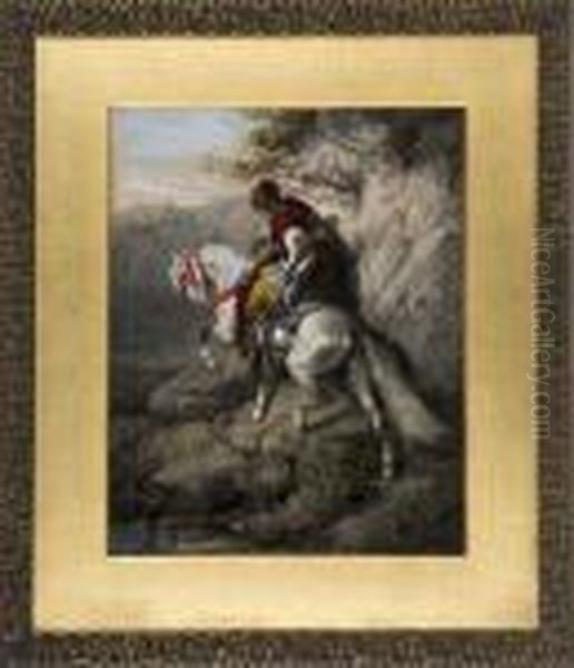 Arabhorseman. Oil Painting by Adolf Schreyer