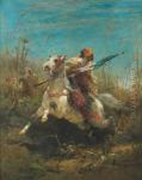 In Pursuit Oil Painting by Adolf Schreyer