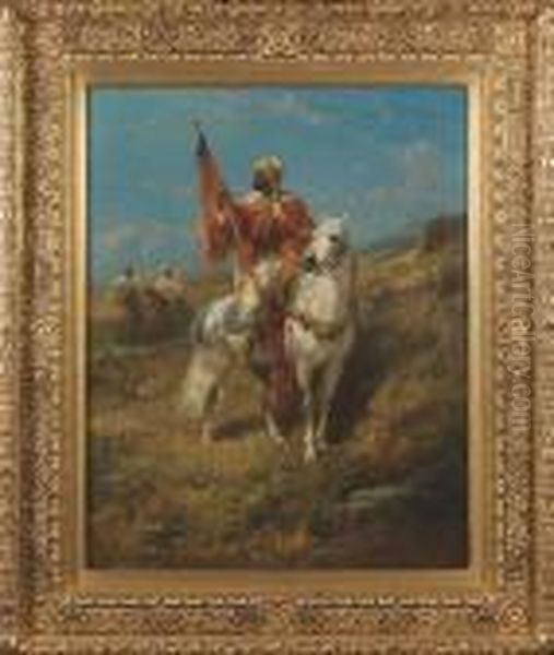 The Standard Bearer Oil Painting by Adolf Schreyer