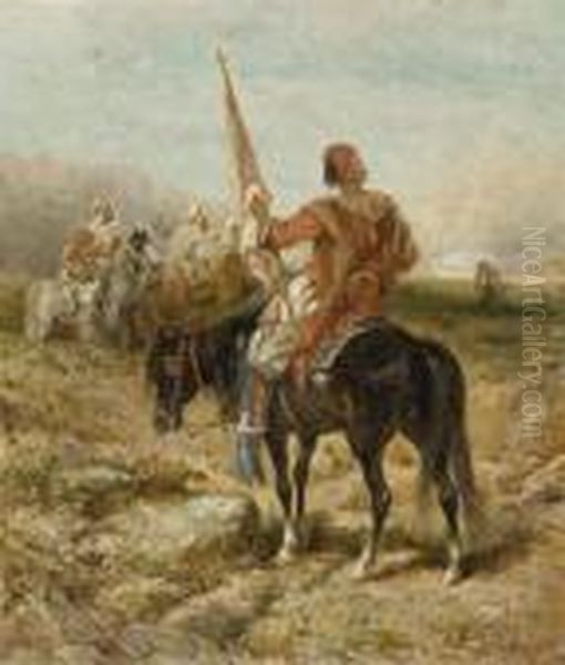 The Standard Bearer Oil Painting by Adolf Schreyer