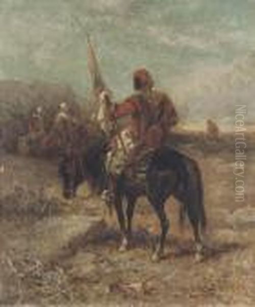 The Standard Bearer Oil Painting by Adolf Schreyer