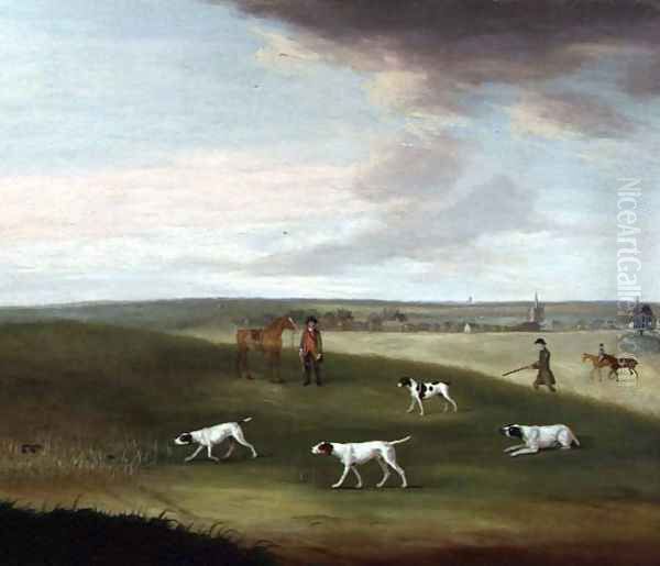 A Shooting Scene Oil Painting by Francis Sartorius