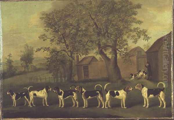 Unkenneling Favourite Hounds, 1789 Oil Painting by Francis Sartorius