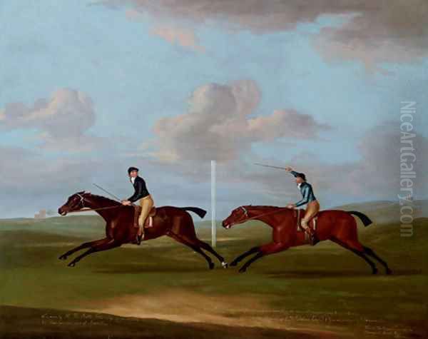 The Race for Kings Plate at Newmarket Oil Painting by Francis Sartorius