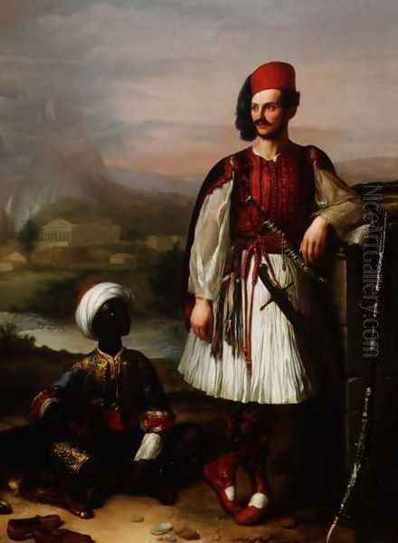 A Turk and his Servant Oil Painting by Luigi Sabatini