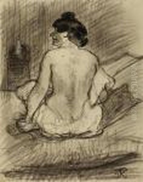 Nude From The Back. 1924. Oil Painting by Johann Robert Schuerch